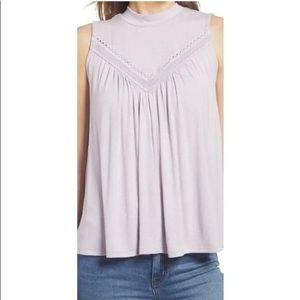 Everleigh | Lacy Knit Tank Purple Size Small.